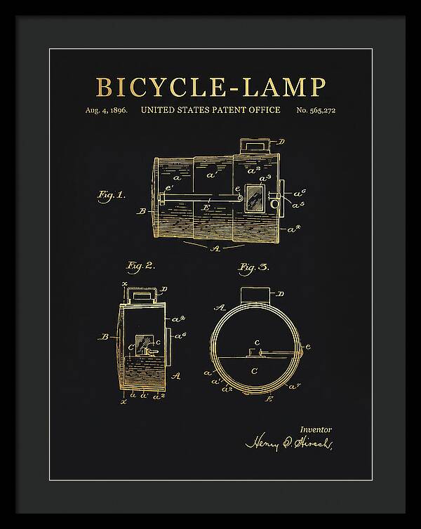 Bicycle Lamp Gold Patent Us565272a