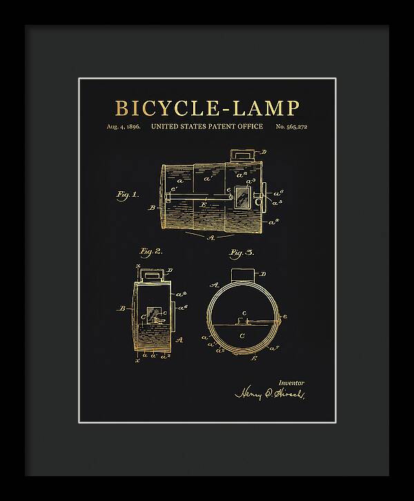 Bicycle Lamp Gold Patent Us565272a
