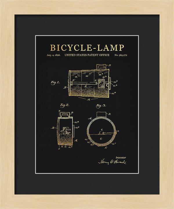 Bicycle Lamp Gold Patent Us565272a