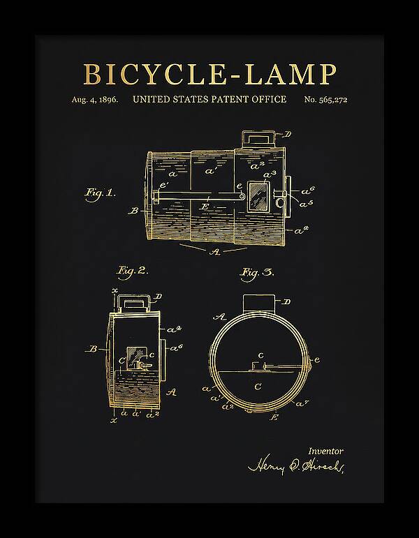 Bicycle Lamp Gold Patent Us565272a