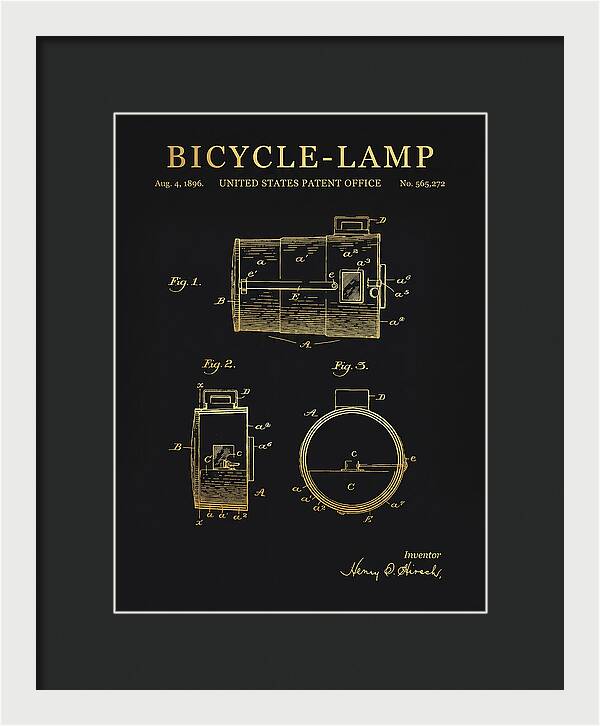 Bicycle Lamp Gold Patent Us565272a