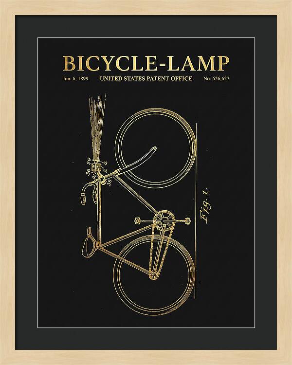 Bicycle Lamp Gold Patent Us626627a