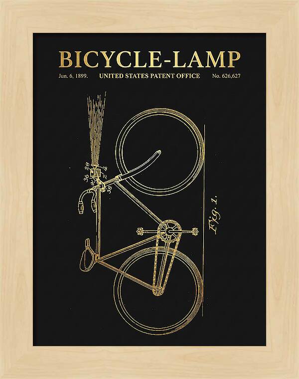 Bicycle Lamp Gold Patent Us626627a