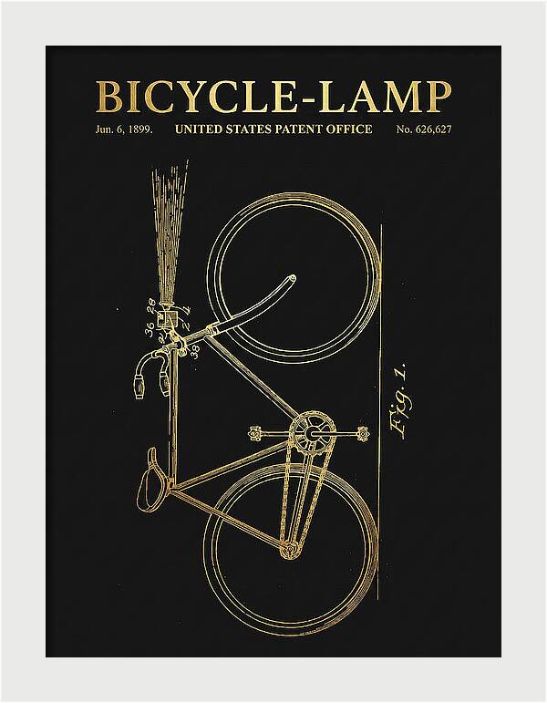 Bicycle Lamp Gold Patent Us626627a