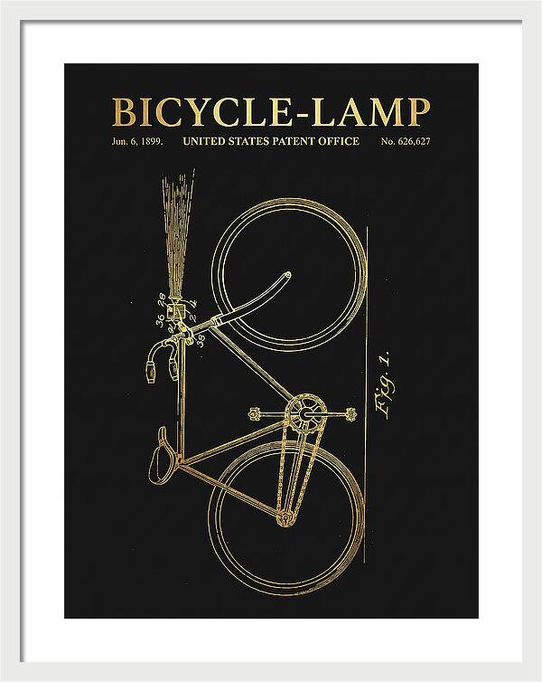 Bicycle Lamp Gold Patent Us626627a