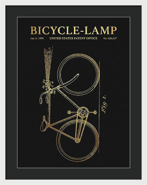 Bicycle Lamp Gold Patent Us626627a