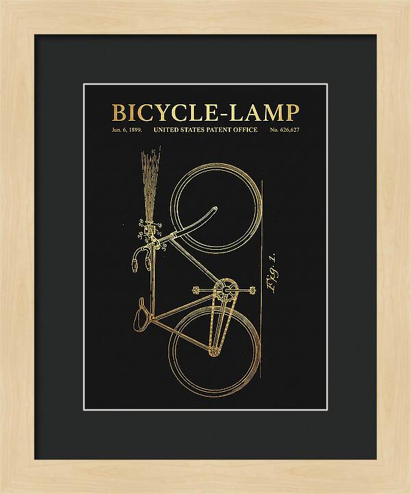 Bicycle Lamp Gold Patent Us626627a