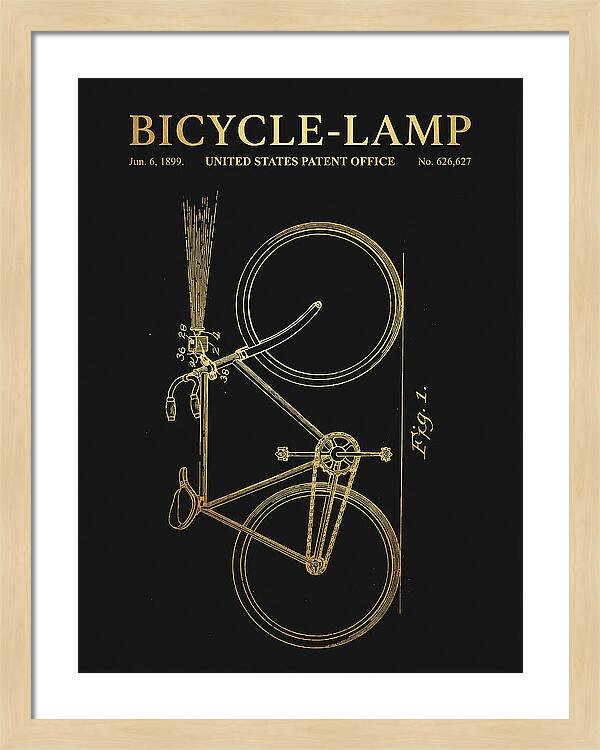 Bicycle Lamp Gold Patent Us626627a
