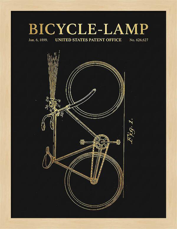 Bicycle Lamp Gold Patent Us626627a