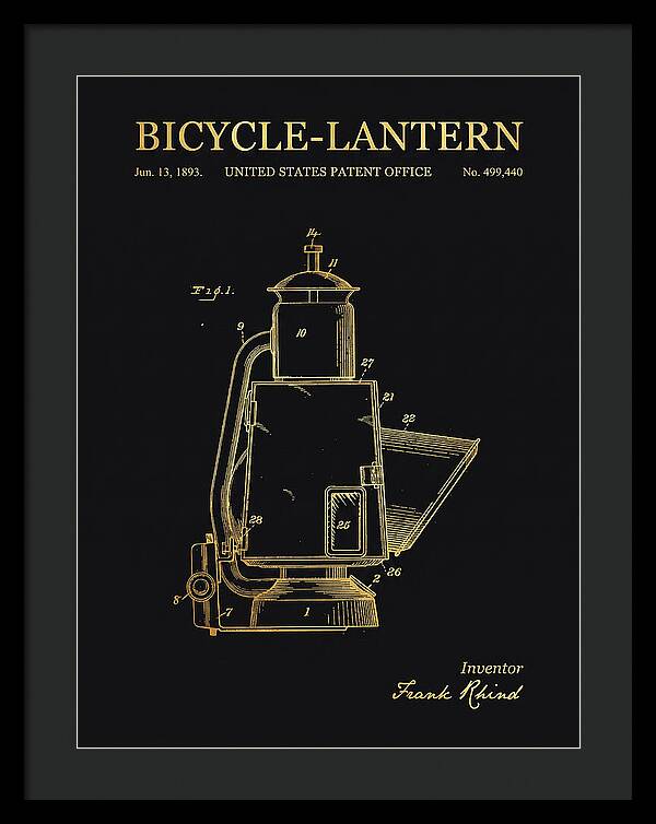 Bicycle Lantern Gold Patent Us499440a
