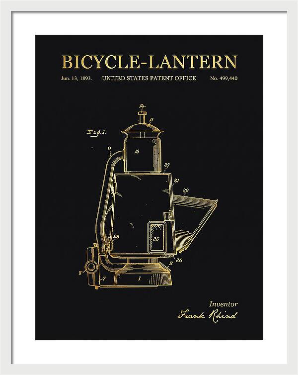 Bicycle Lantern Gold Patent Us499440a