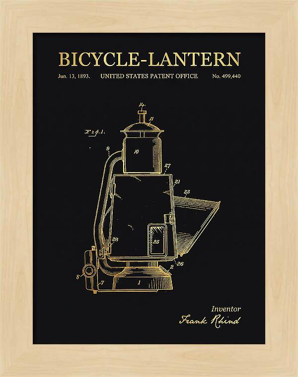 Bicycle Lantern Gold Patent Us499440a