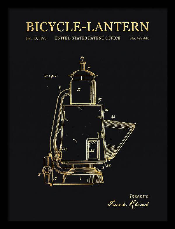 Bicycle Lantern Gold Patent Us499440a