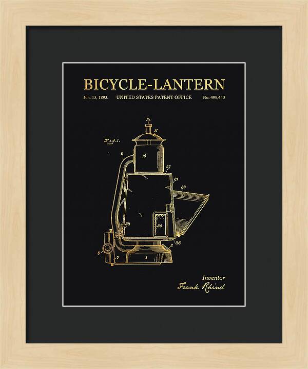 Bicycle Lantern Gold Patent Us499440a