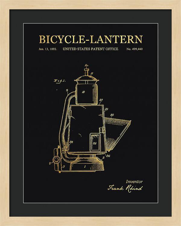 Bicycle Lantern Gold Patent Us499440a