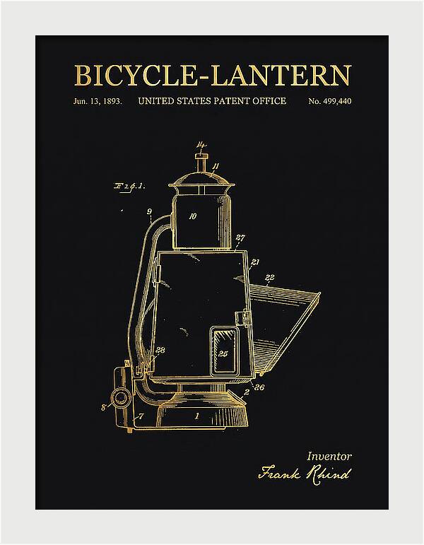 Bicycle Lantern Gold Patent Us499440a