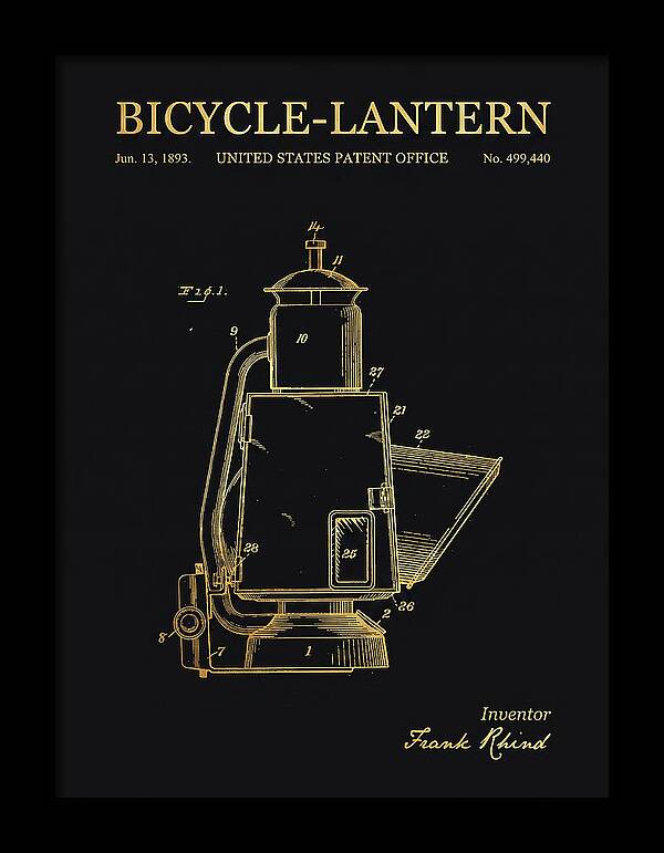 Bicycle Lantern Gold Patent Us499440a