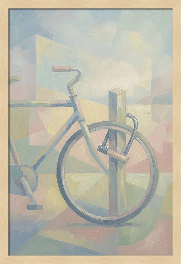 Bicycle Locked To A Post