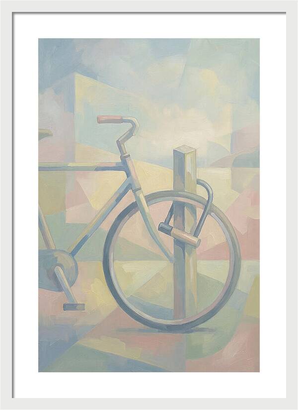 Bicycle Locked To A Post