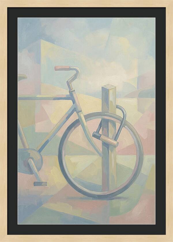 Bicycle Locked To A Post