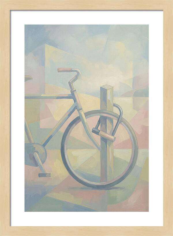 Bicycle Locked To A Post