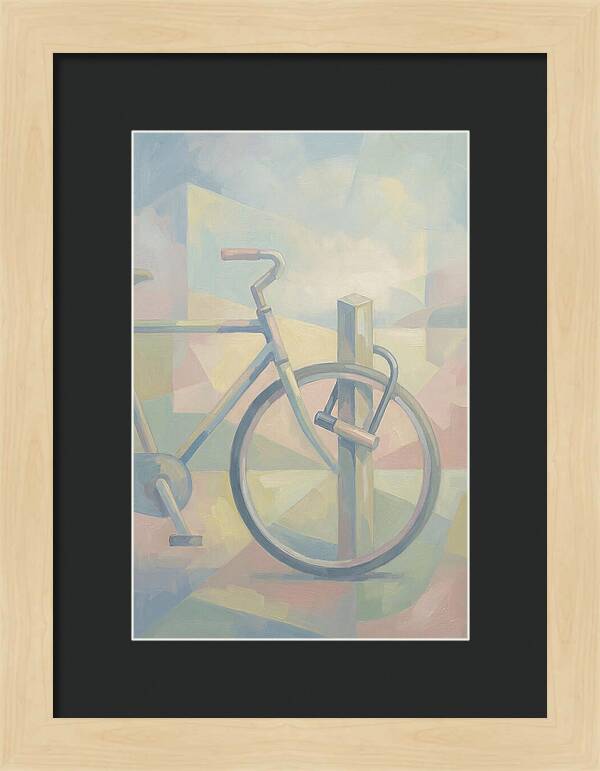 Bicycle Locked To A Post