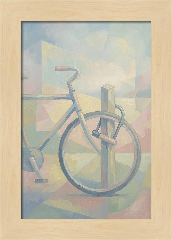 Bicycle Locked To A Post