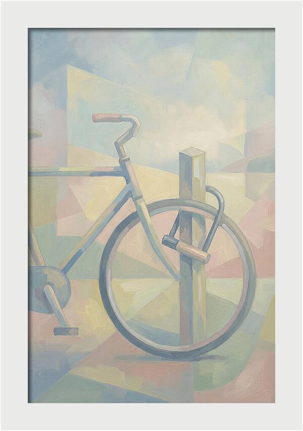 Bicycle Locked To A Post
