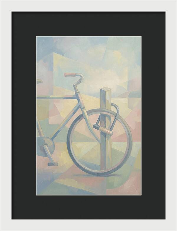 Bicycle Locked To A Post