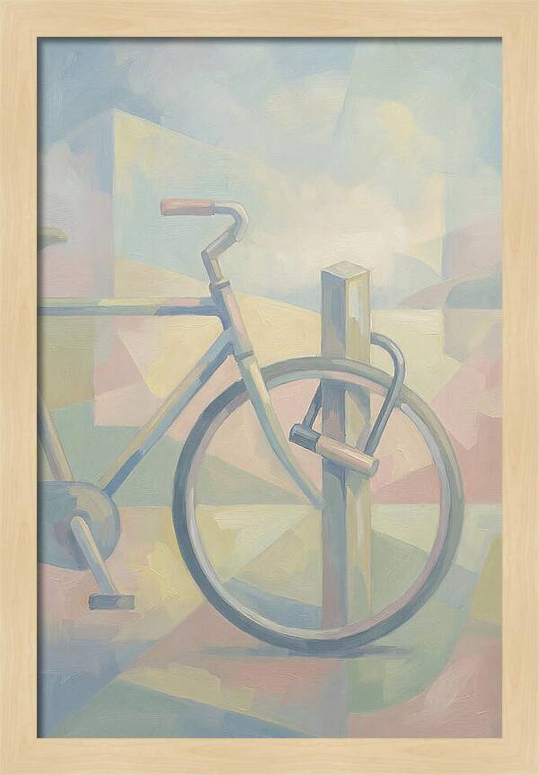Bicycle Locked To A Post