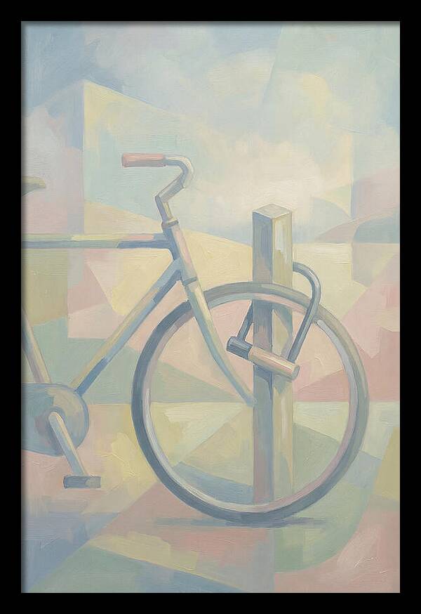Bicycle Locked To A Post