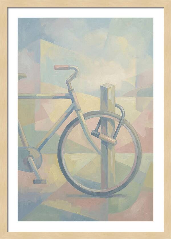 Bicycle Locked To A Post