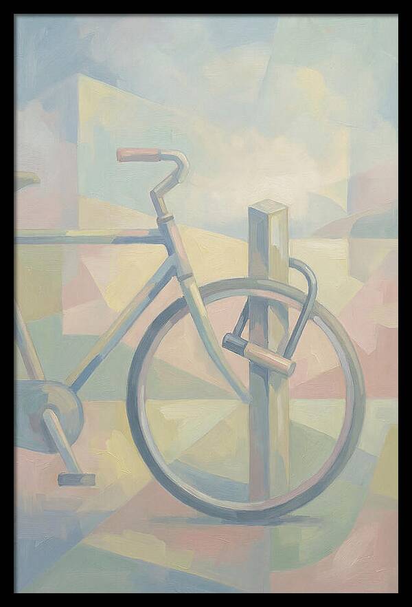 Bicycle Locked To A Post