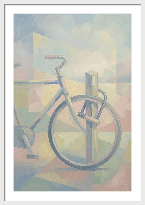 Bicycle Locked To A Post