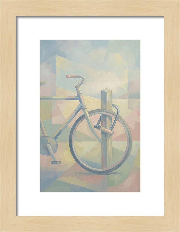 Bicycle Locked To A Post