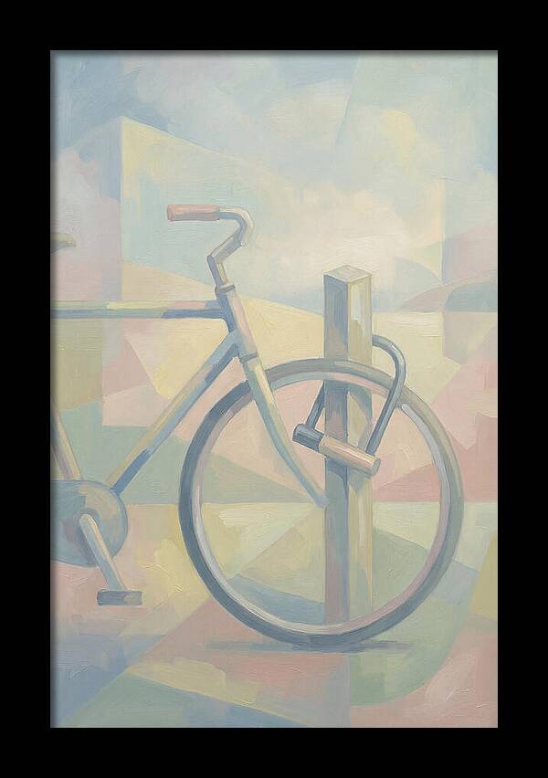 Bicycle Locked To A Post