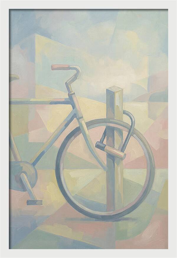 Bicycle Locked To A Post