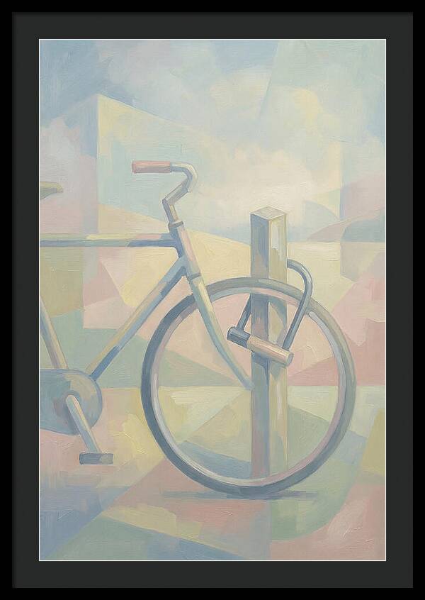 Bicycle Locked To A Post