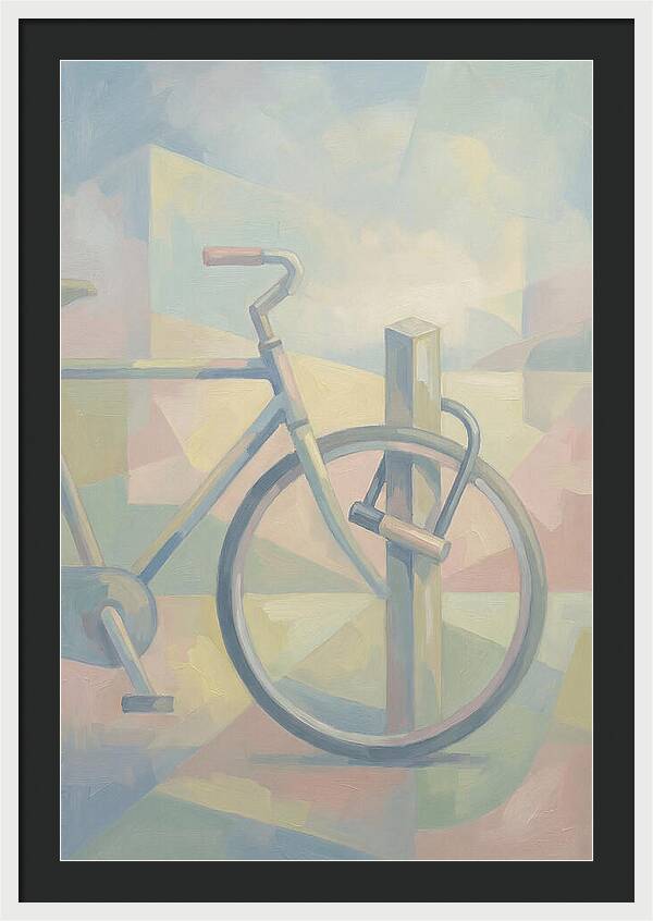 Bicycle Locked To A Post