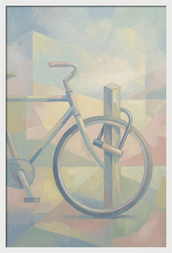 Bicycle Locked To A Post