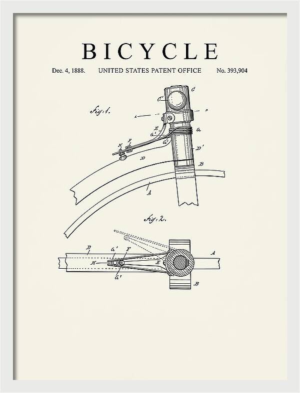 Bicycle Minimalist Patent Us393904a