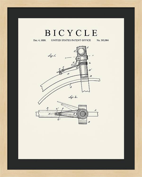 Bicycle Minimalist Patent Us393904a