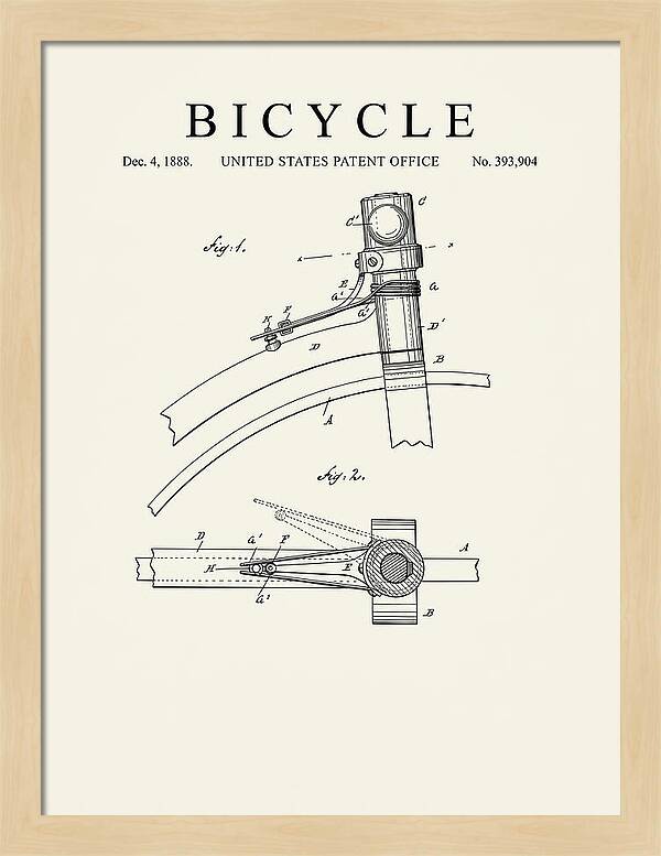 Bicycle Minimalist Patent Us393904a