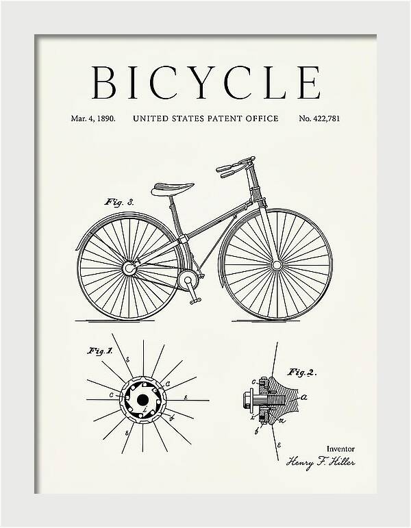Bicycle Minimalist Patent Us422781a
