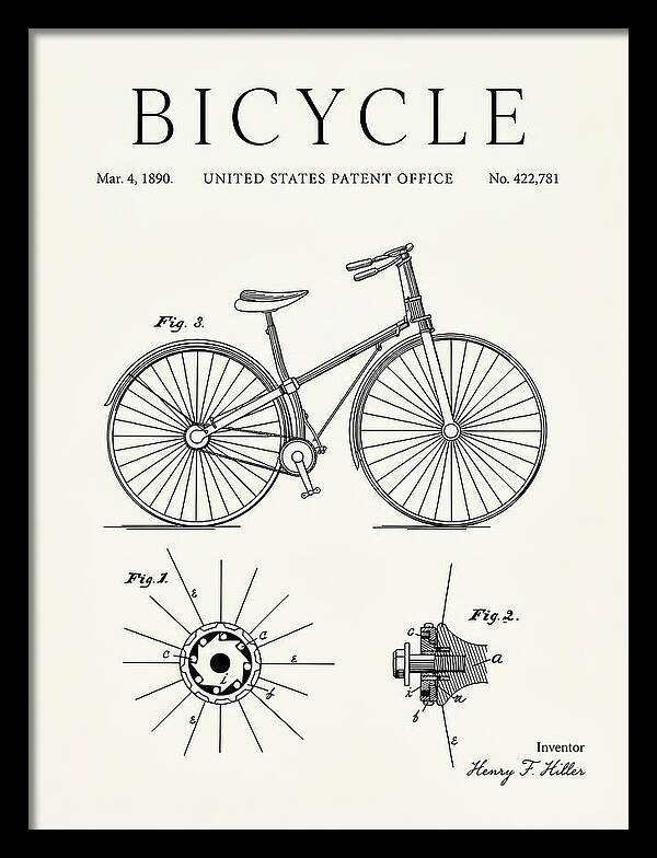 Bicycle Minimalist Patent Us422781a