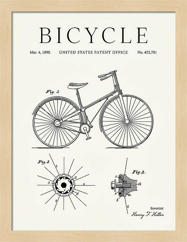 Bicycle Minimalist Patent Us422781a