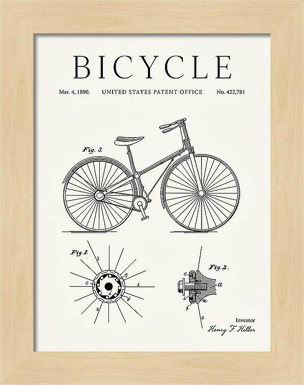 Bicycle Minimalist Patent Us422781a