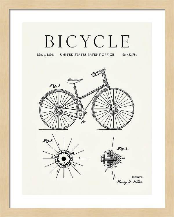 Bicycle Minimalist Patent Us422781a