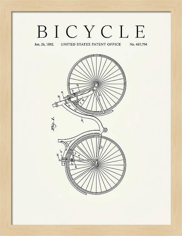 Bicycle Minimalist Patent Us467794a
