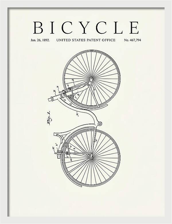 Bicycle Minimalist Patent Us467794a